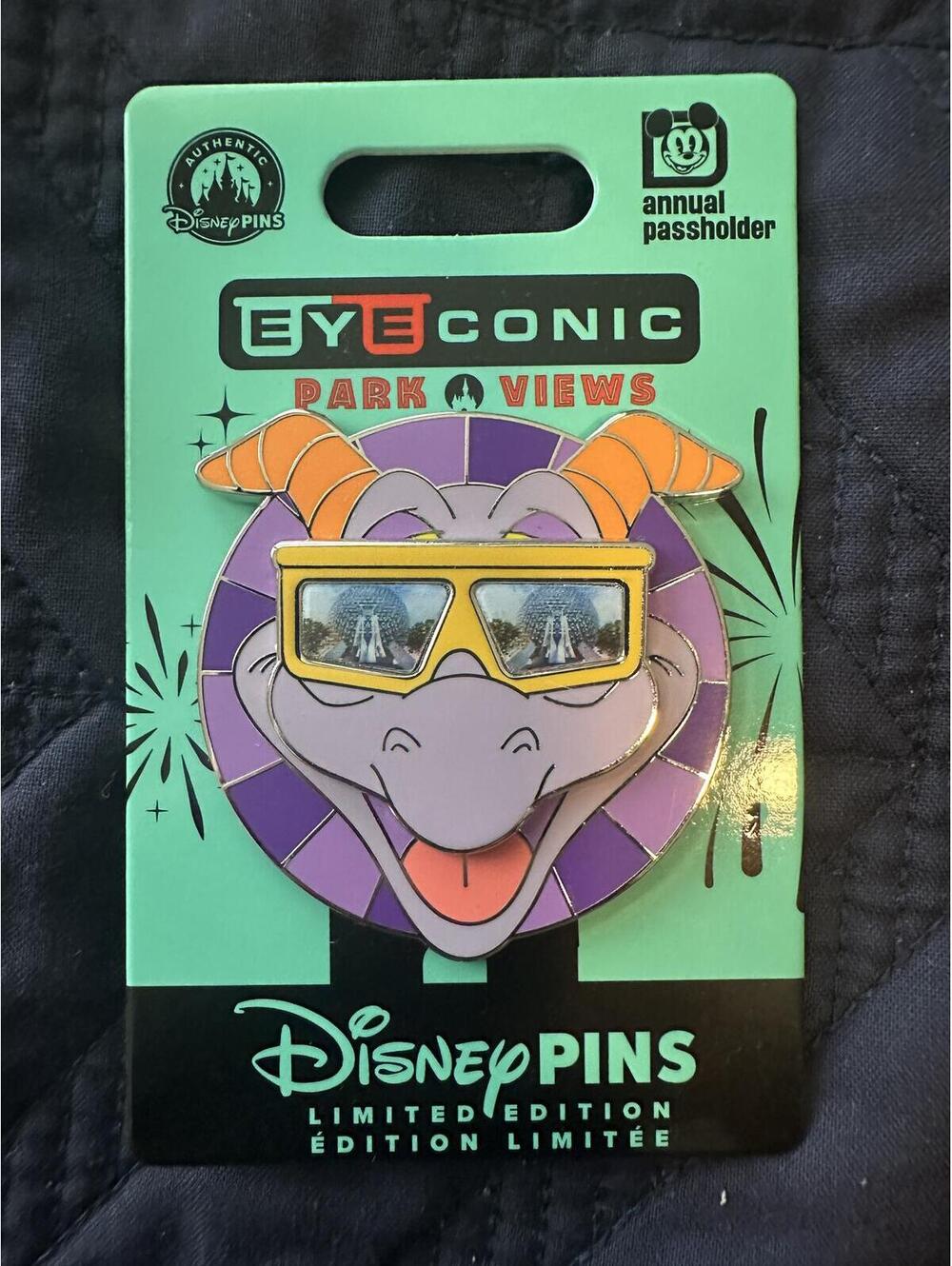 Disney figment eyeconic pin 2026 new Epcot spaceship earth